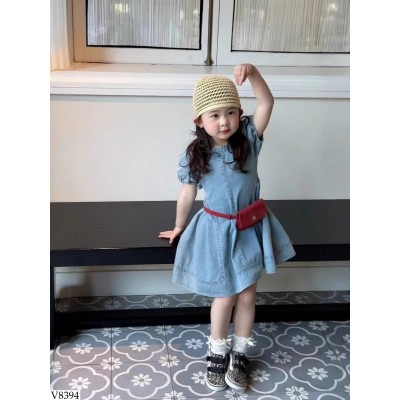 V8394 VÁY DENIM HỞ LƯNG BG