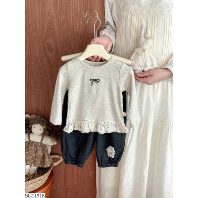 SG11518 SET ÁO NƠ MIX QUẦN BO GẤU BG