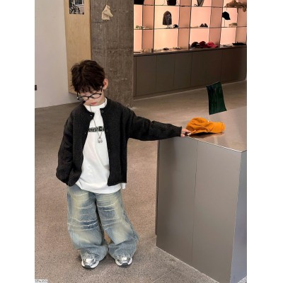 ST6355 SET ÁO CARDIGAN MIX QUẦN JEAN SUÔNG