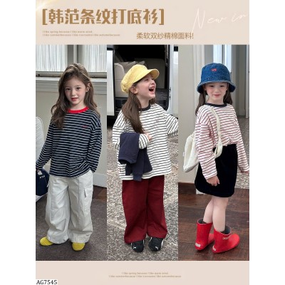 AG7545 ÁO THUN KẺ NGANG AMBBKIDS