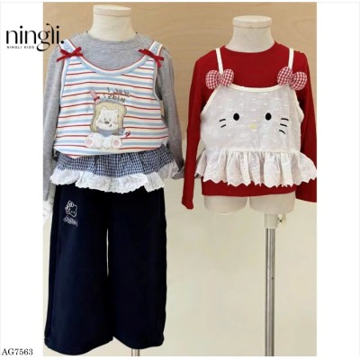 AG7563  SET ÁO 2 MẢNH CUTE CHO BÉ