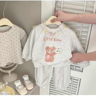 SG11538  SET BỘ NỈ HÌNH GẤU CUTE CHO BÉ