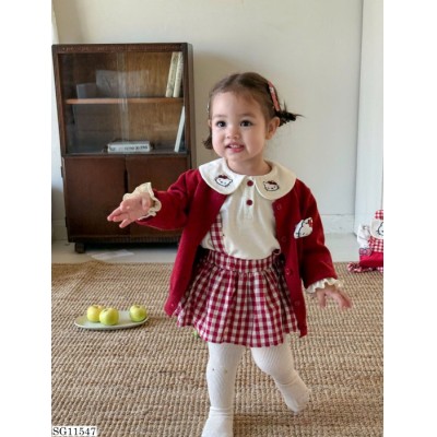 SG11547 SET VÁY YẾM + ÁO KHOÁC CARDIGAN