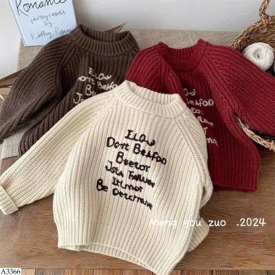 A3366 ÁO LEN CHỮ CHO BÉ