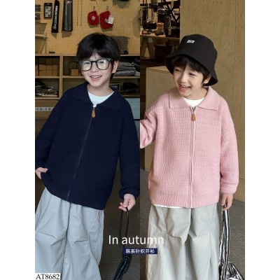 AT8682 ÁO LEN CỔ BẺ KÉO KHOÁC AOAOKIDS BT