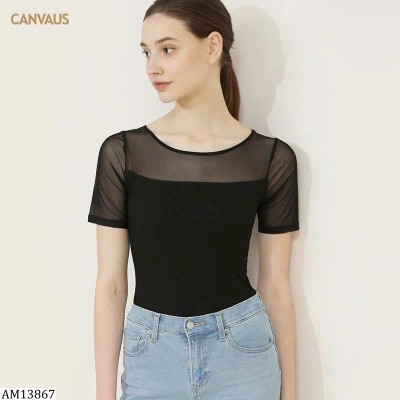 AM13867  ÁO ÔM BODY PHỐI LƯỚI MỀM CANVAUS