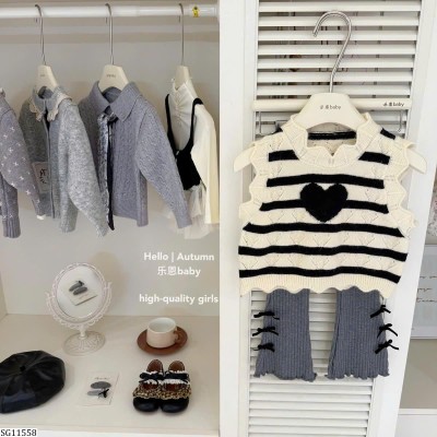 SG11558 SET ÁO NƠ SÁT NÁCH MIX QUẦN LEGGING ỐNG LOE