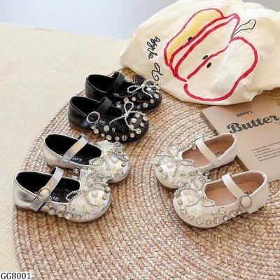 GG8001 GIÀY BÚP BÊ NƠ ĐÍNH ĐÁ