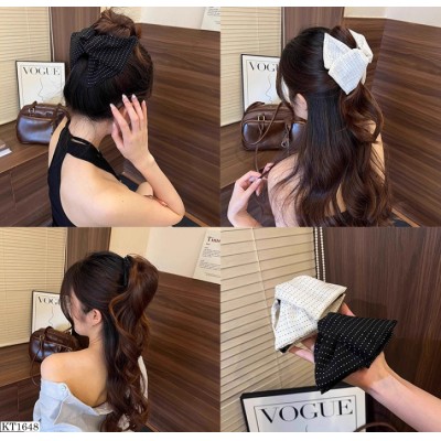 KT1648 SET 2C KẸP TÓC NƠ CHẤM BI