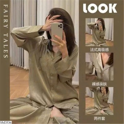 SM3536 BỘ PIJAMA LỤA CHO NỮ