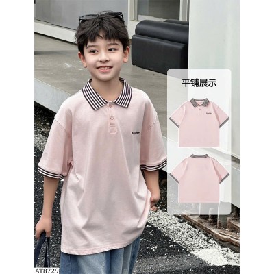 AT8729 ÁO POLO HỒNG CỔ KẺ