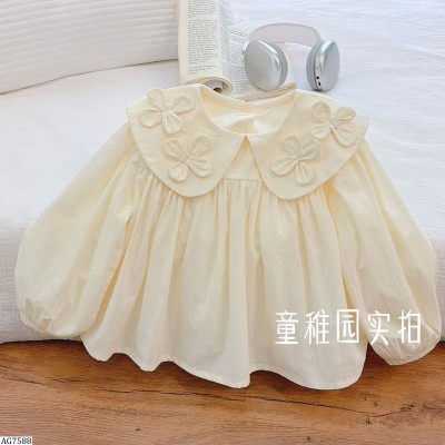 AG7588  ÁO BABYDOLL CỔ HOA