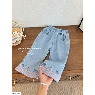 QG4384 QUẦN JEAN NƠ PHỐI GẤU