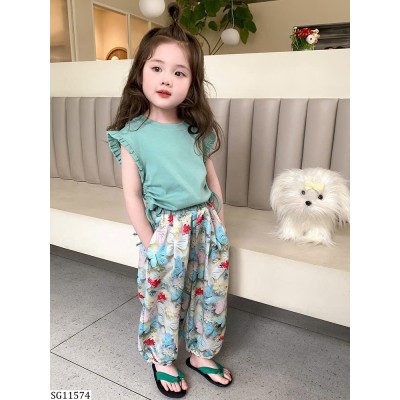 SG11574 SET ÁO SÁT NÁCH MIX QUẦN BOM HOA