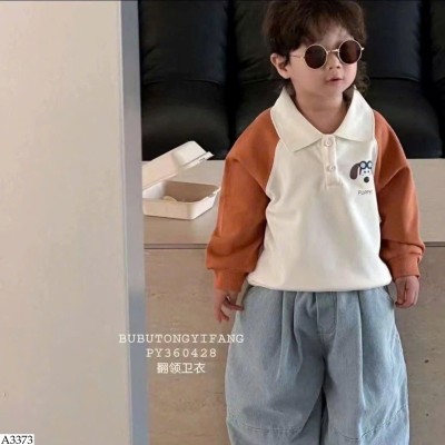 A3373 ÁO POLO DÀI TAY PHỐI MÀU CHO BÉ