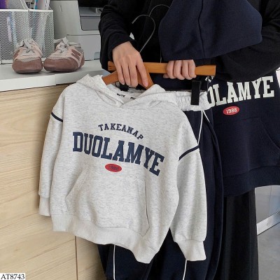 AT8743 ÁO HOODIE CHỮ CHO BÉ