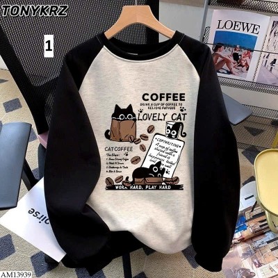 AM13939 ÁO SWEATER HÌNH MÈO TONYKRZ