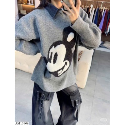 AM13968  ÁO LEN XÁM HỌA TIẾT MICKEY