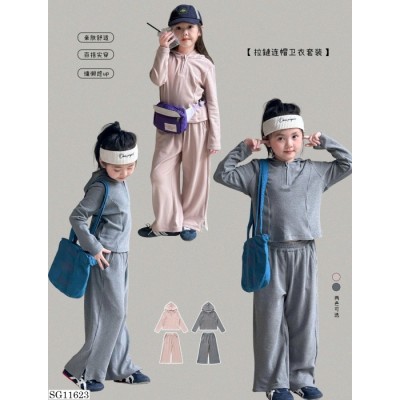 SG11623  BỘ NỈ THỂ THAO KÈM MŨ CHO BÉ