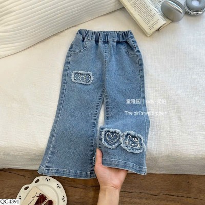 QG4391 QUẦN JEAN LOE CHO BÉ GÁI