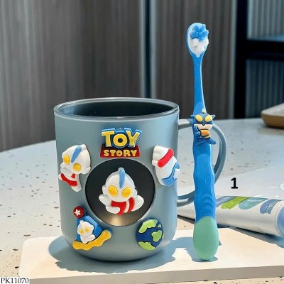 PK11070 CỐC ĐÁNH RĂNG HOẠT HÌNH KÈM BÀN CHẢI