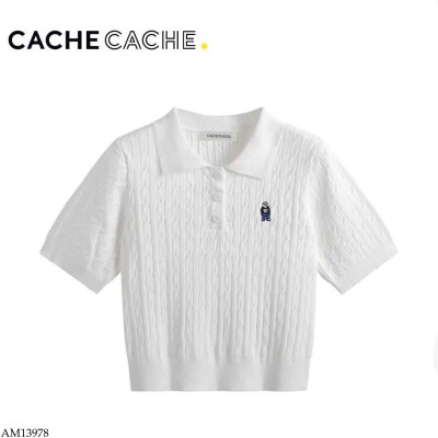 AM13978 ÁO POLO LEN GẤU CACHE