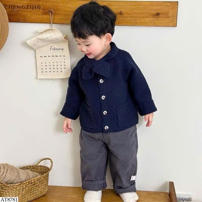 AT8781 ÁO LEN CỔ GIẢ KHĂN CHO BÉ TRAI