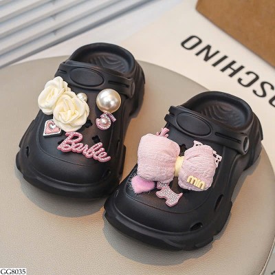 GG8035 SỤC CROCS NƠ HOA BG