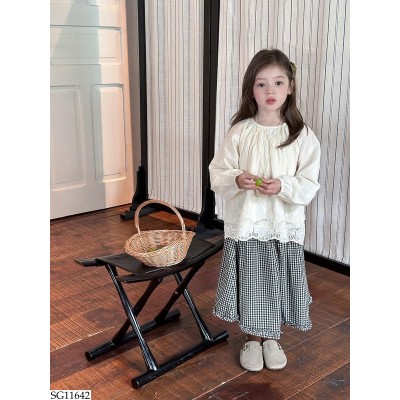 SG11642 SET ÁO SƠ MI REN HOA MIX CV CARO AMBB