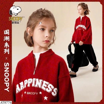 AT8776 ÁO LEN ĐỎ SNOOPY KIDS