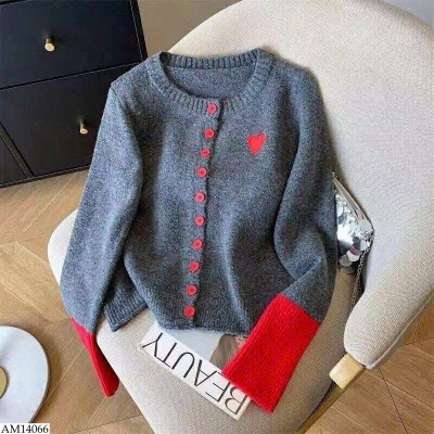 AM14066 ÁO LEN CARDIGAN PHỐI MÀU