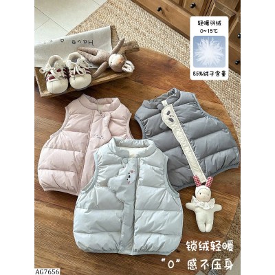 AG7656 ÁO GILE PHỐI GẤU CUTE CHO BÉ