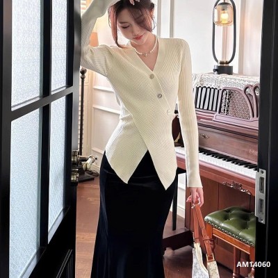 AM14060 ÁO LEN ĐAN CHÉO CỔ CHỮ V