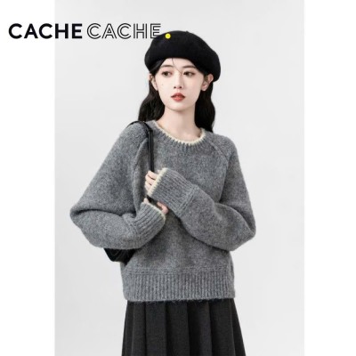 AM14115 ÁO LEN CỔ TRÒN CACHE
