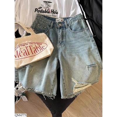 QM4773 QUẦN SHORT JEAN RÁCH CỔ ĐIỂN