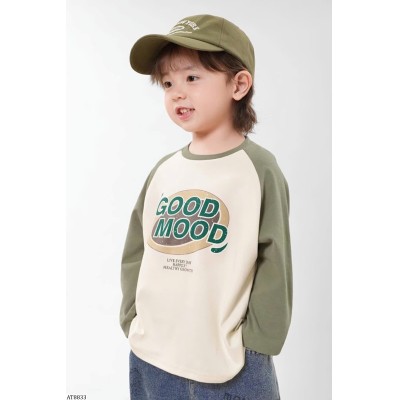 AT8833 ÁO THUN DÀI TAY PHỐI MÀU CHO BÉ