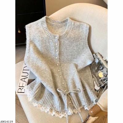 AM14119   ÁO GILE LEN PHỐI REN