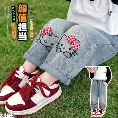 QG4412 QUẦN JEAN HELLO KITTY CHO BÉ