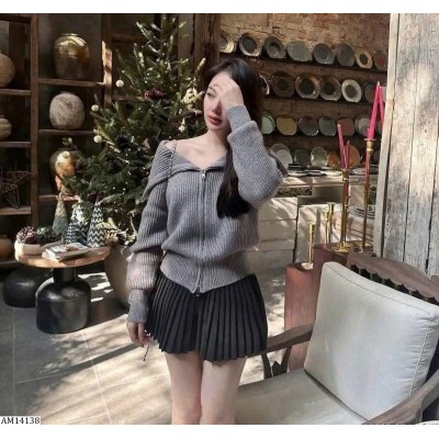 AM14138 ÁO KHOÁC LEN KHÓA 2 DẦU MOSESQUEEN