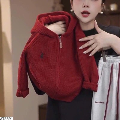 AT8891 ÁO KHOÁC LEN ĐỎ CHO BÉ