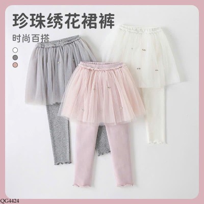 QG4424 QUẦN LEGGING PHỐI VOAN CHO BG