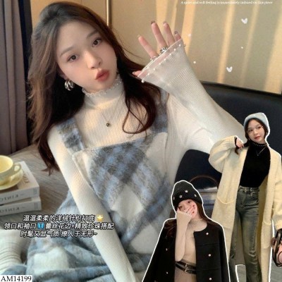 AM14199 ÁO LEN ĐÍNH NGỌC NỮ