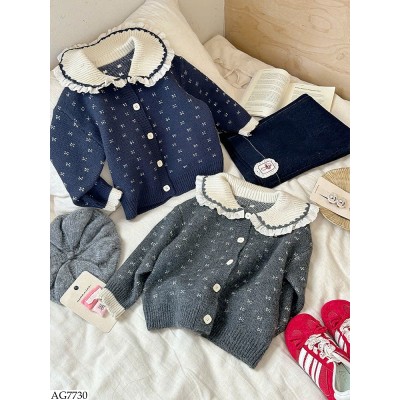 AG7730 ÁO CARDIGAN HOA NHÍ BG