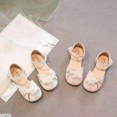 GG8083 GIÀY CÔNG CHÚA THÊU HOA BG
