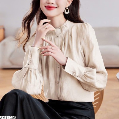 AM14205  ÁO SƠ MI CỔ BÈO NỮ