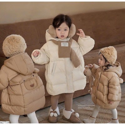 AG7719  ÁO PHAO GẤU DÁNG DÀI