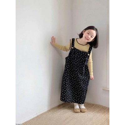 YG469 VÁY YẾM HOA ĐEN BÉ GÁI