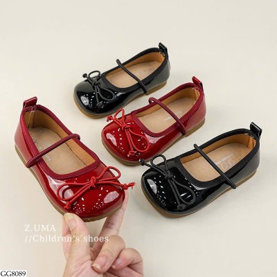 GG8089 GIÀY BÚP BÊ NƠ DÁ BÓNG CHO BÉ GÁI