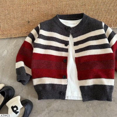AT8921 ÁO LEN CARDIGAN KẺ MIMIYAN giá mới