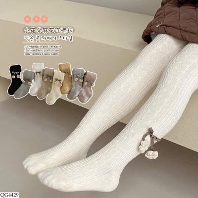 QG4429 QUẦN TẤT NƠ HOA BG